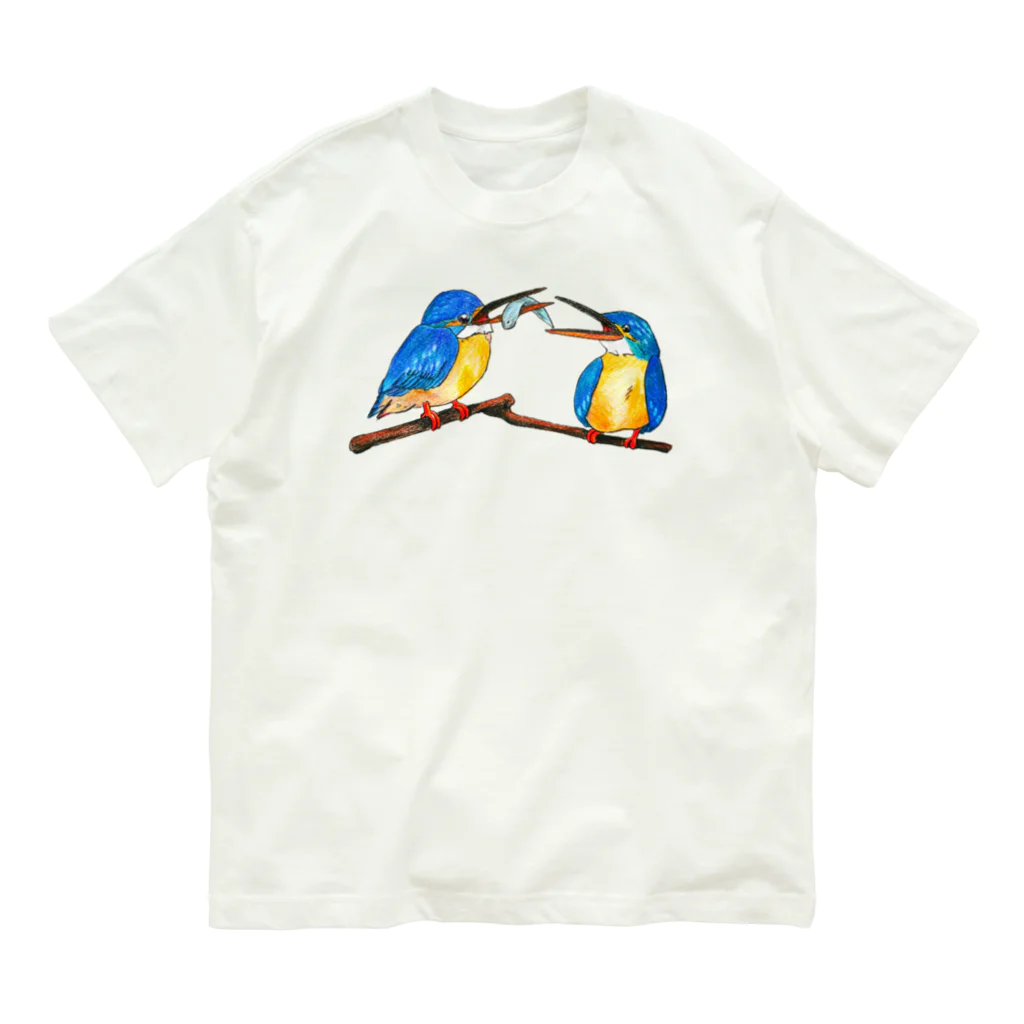 結cafe のカワセミのあげるよ透過 Organic Cotton T-Shirt