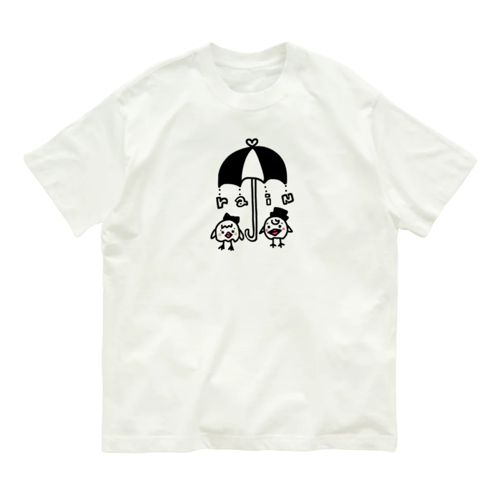 usa100のひよひよ相合傘 Organic Cotton T-Shirt