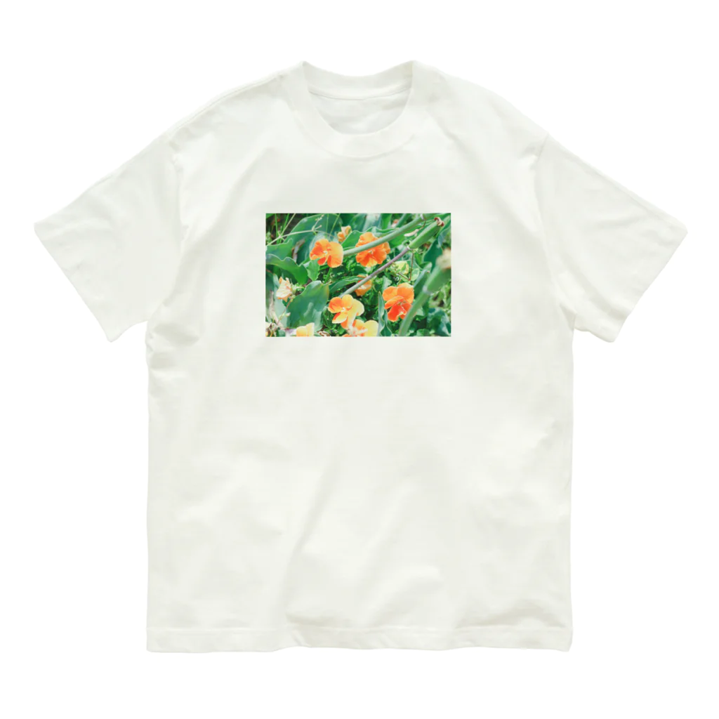 かわしろショップのオレンジの花 オーガニックコットンTシャツ