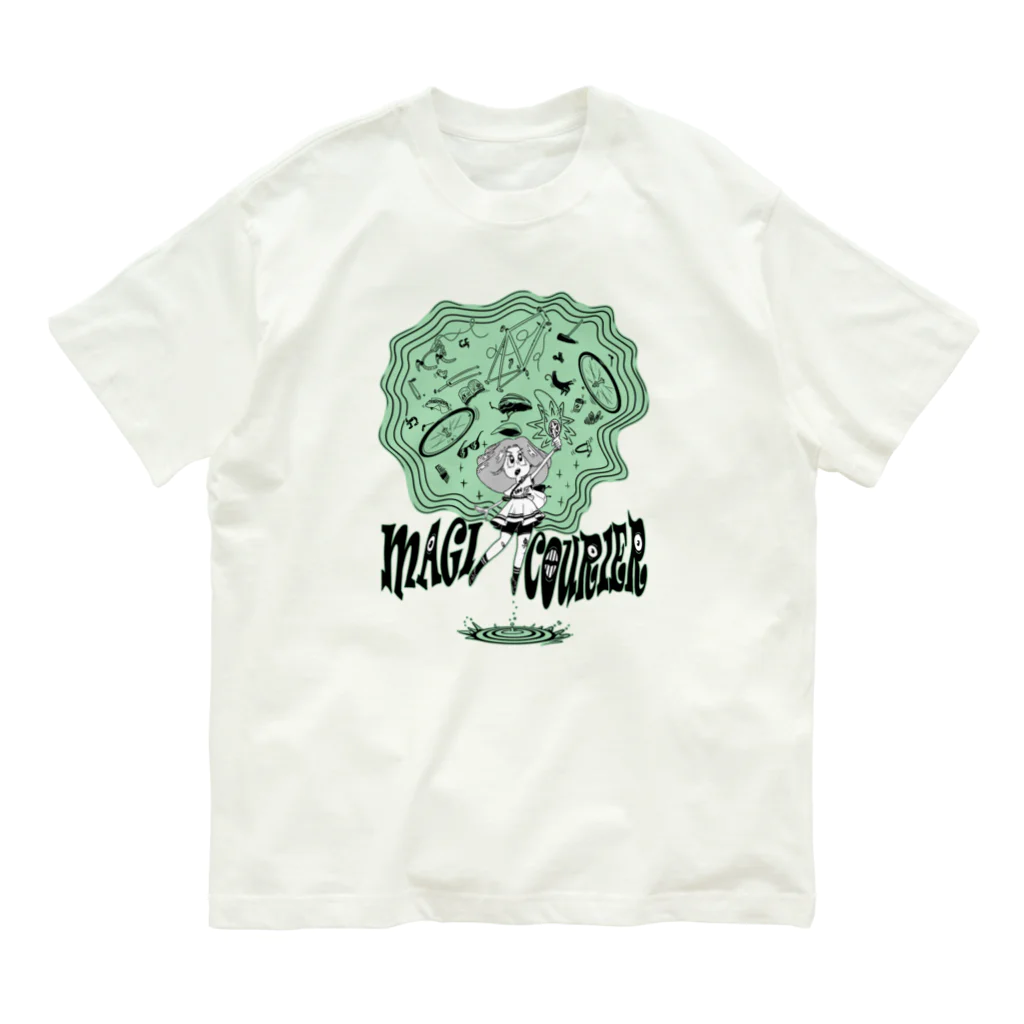 nidan-illustrationの“MAGI COURIER” green #1 オーガニックコットンTシャツ