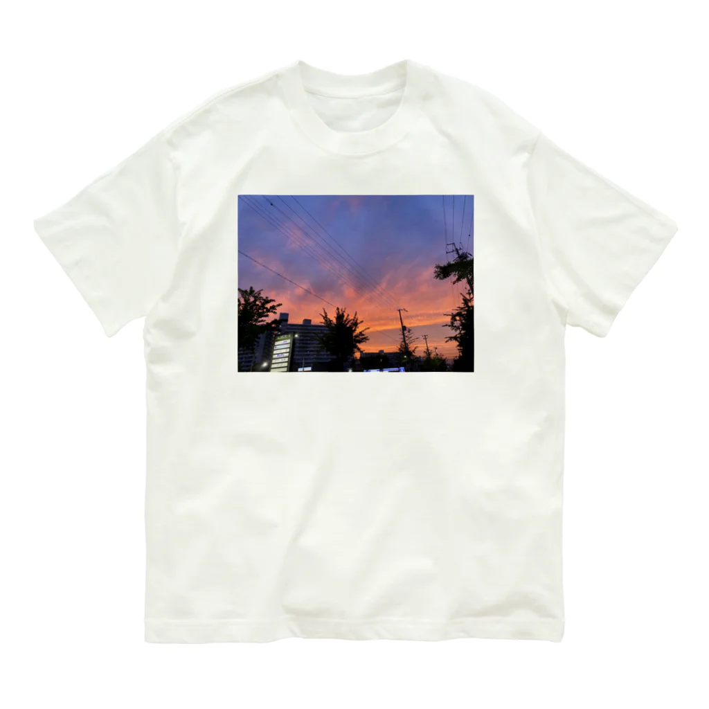 neko_00_nekoの武庫川の夕焼け Organic Cotton T-Shirt