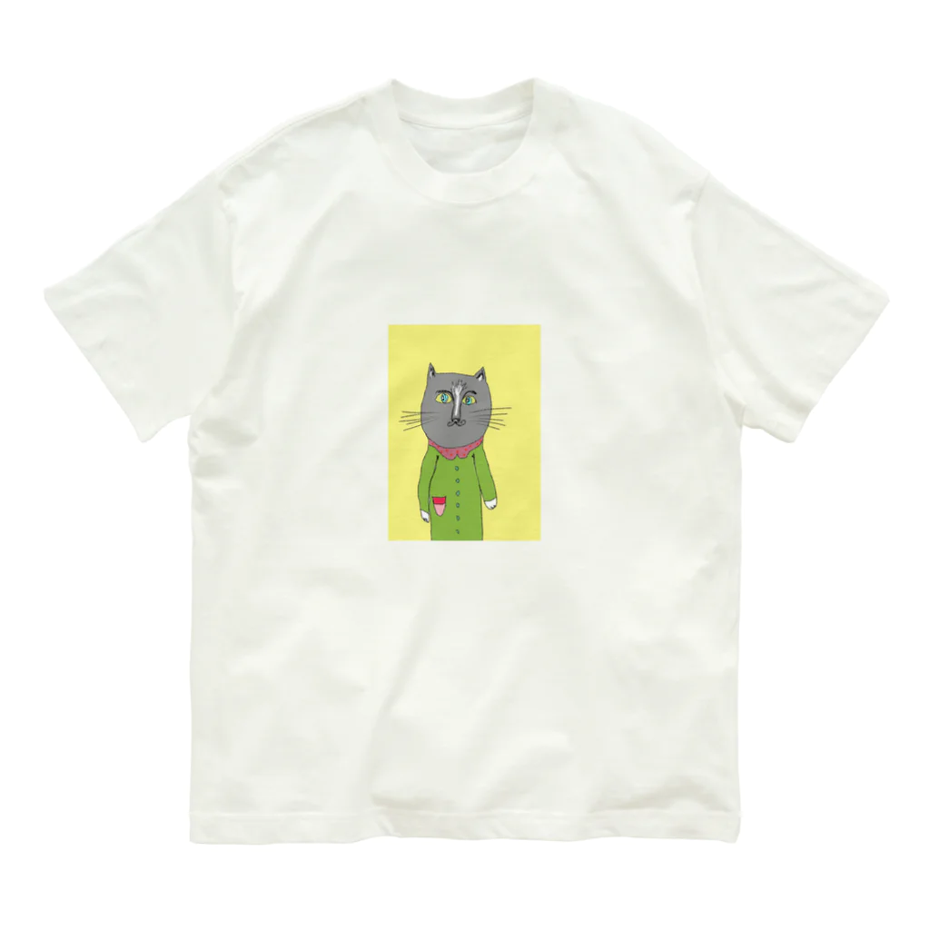 suochan Marketのネコ　カラフル1 オーガニックコットンTシャツ