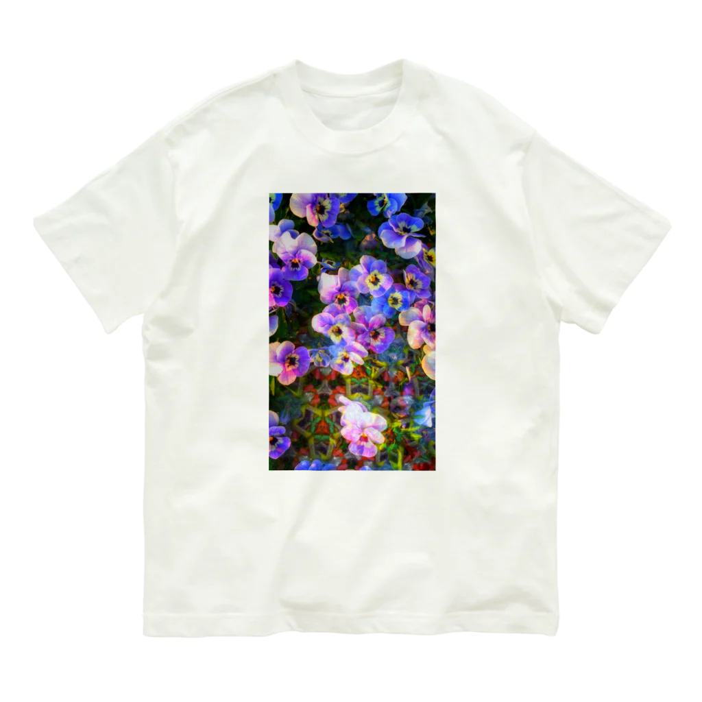 Natsumex Teleido-Worksのlittle flower"Unwavering soul" オーガニックコットンTシャツ