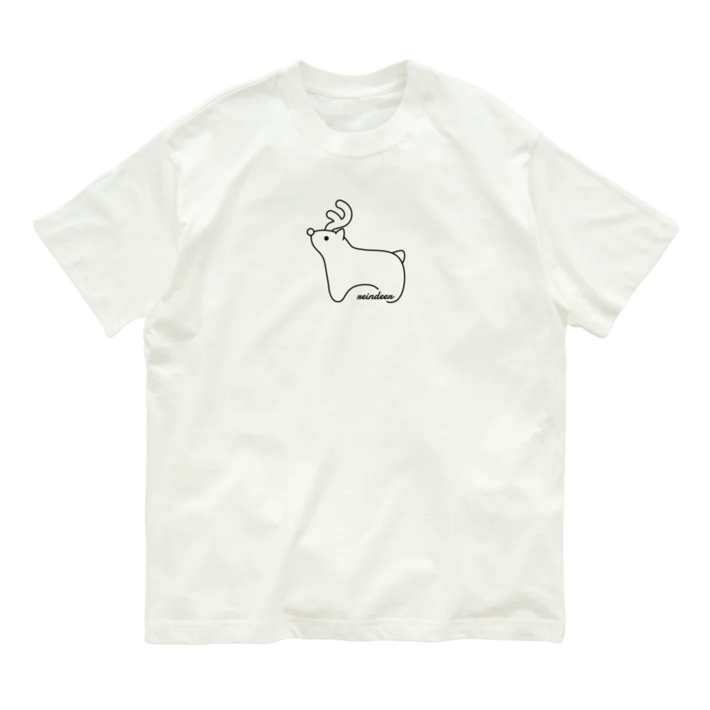 mymyのトナカイ オーガニックコットンTシャツ