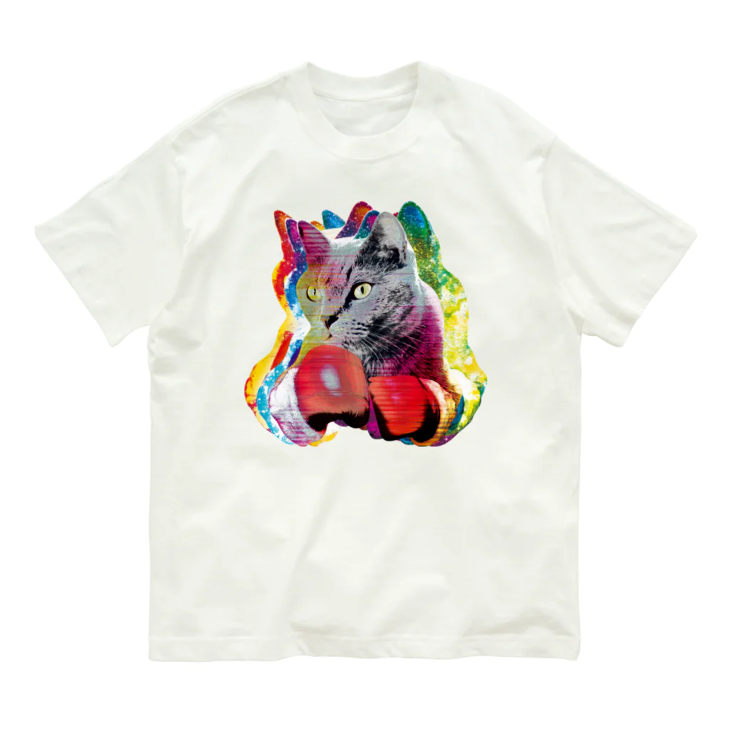 MessagEのBoxer Cats オーガニックコットンTシャツ