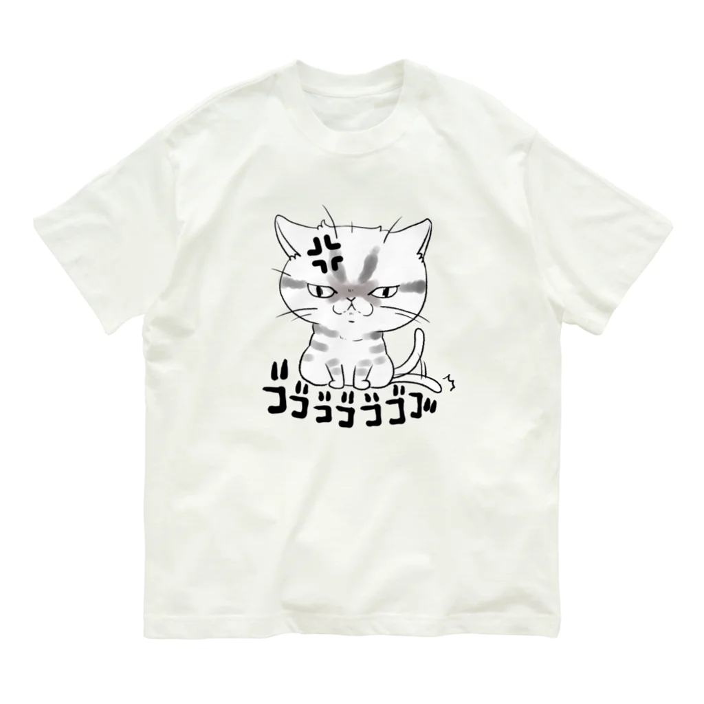 p-55のおこにゃん オーガニックコットンTシャツ