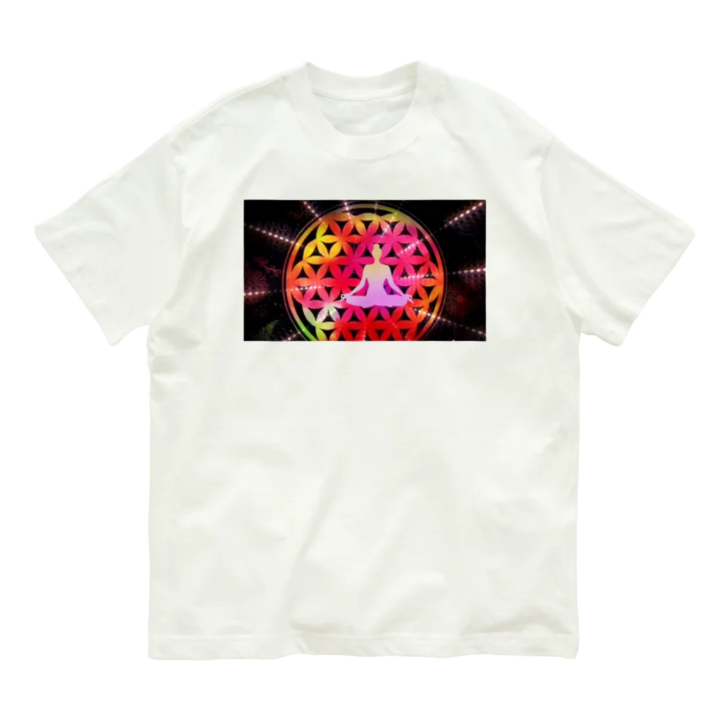 HK mr,s405 shopのFlower of Happiness オーガニックコットンTシャツ