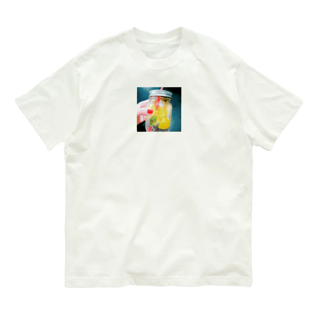 naco✻のレモンスカッシュ オーガニックコットンTシャツ