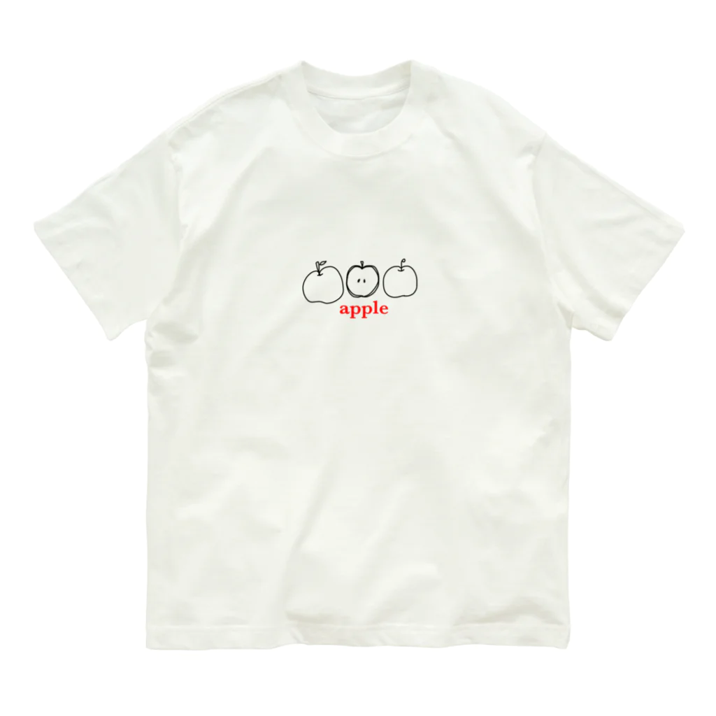 yururuのりんごちゃん オーガニックコットンTシャツ