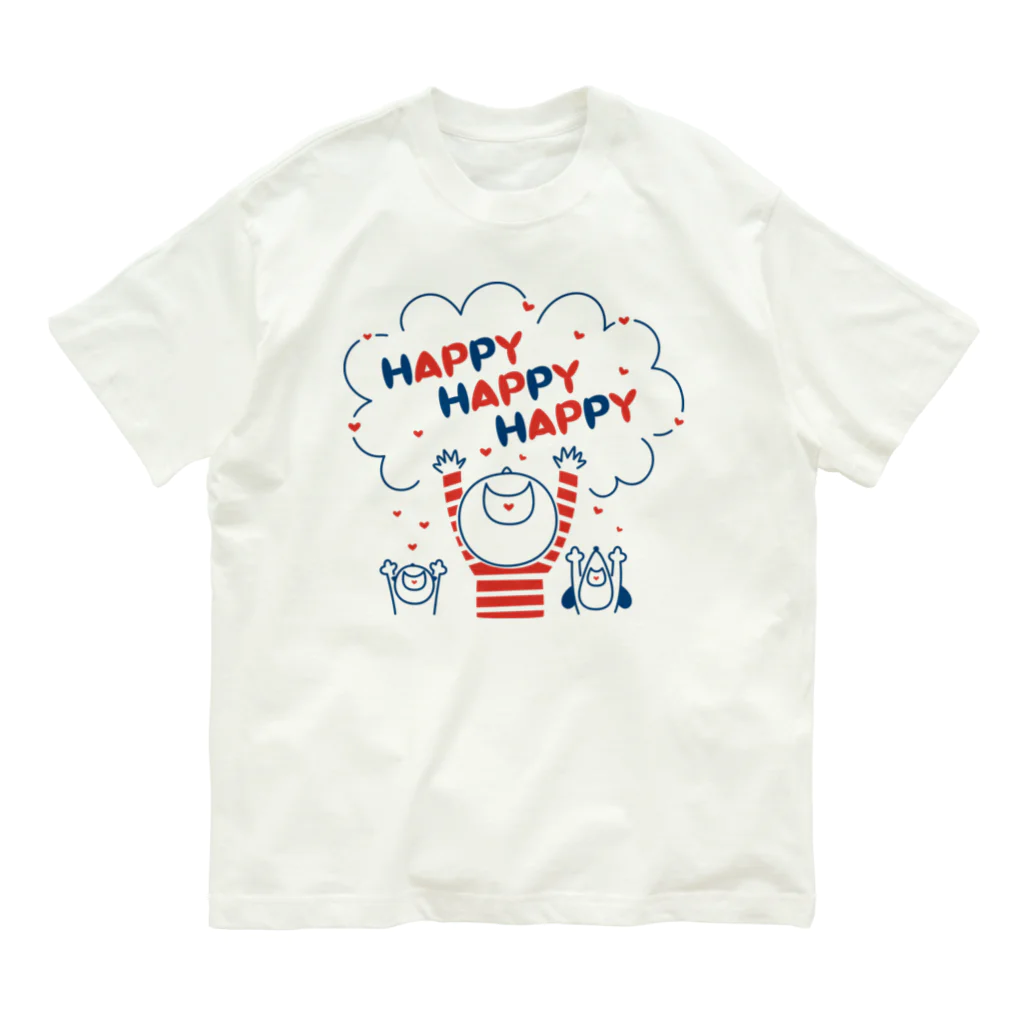 8anna storeのHAPPY HAPPY HAPPY！上を向いて笑おう！ Organic Cotton T-Shirt