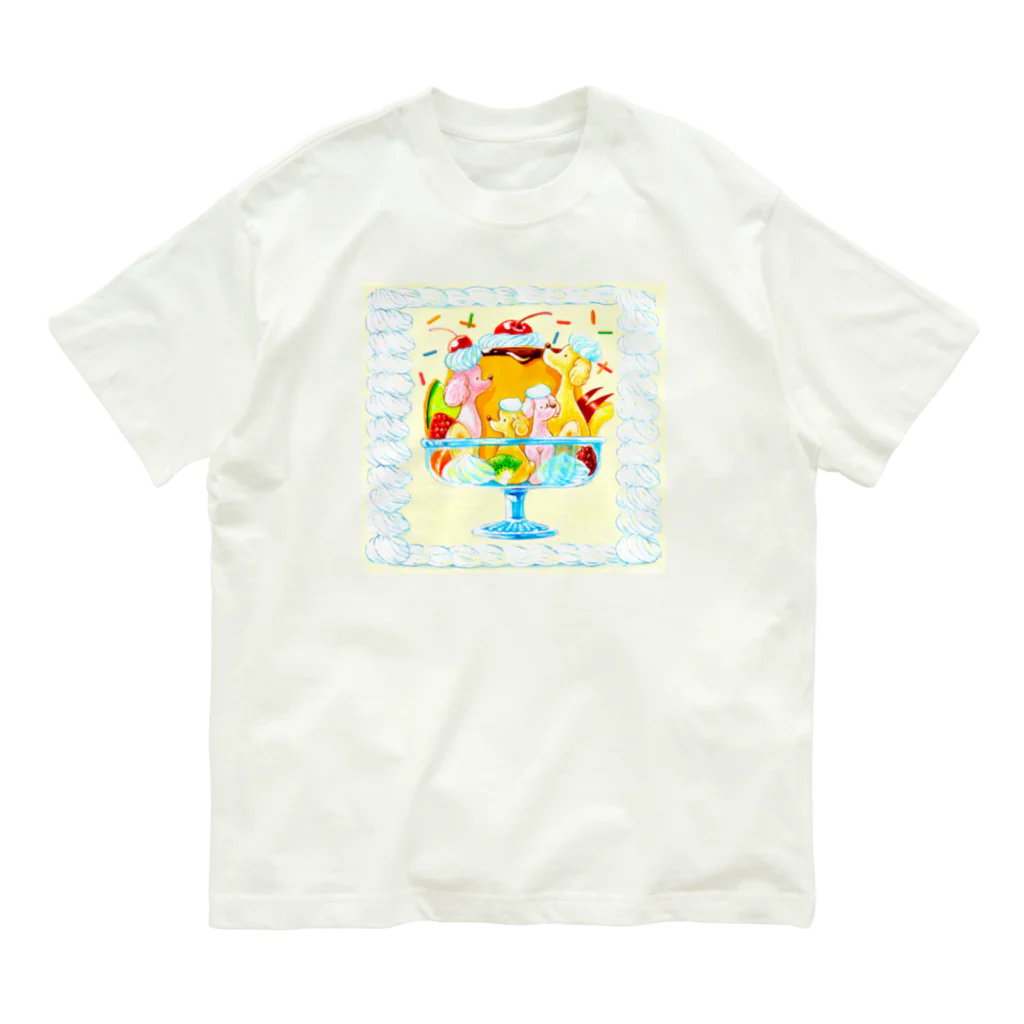 SATONOEのpoodle à la mode オーガニックコットンTシャツ