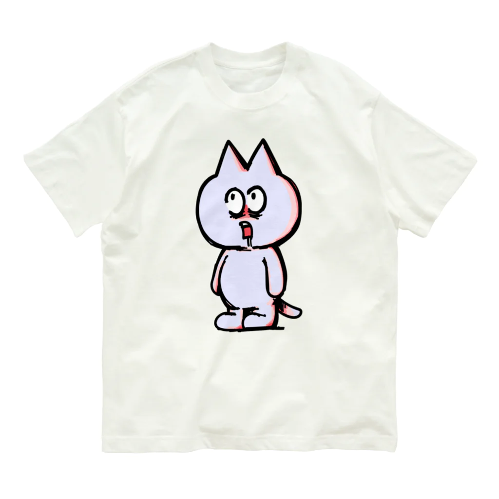 はるはるの虚無ショップ　の虚無にゃん　立ち姿 オーガニックコットンTシャツ