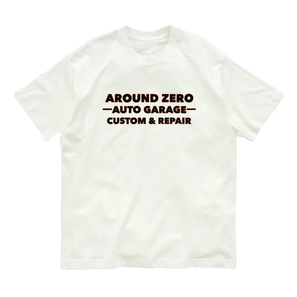 AROUND ZEROのAround 0 ガレージロゴ Organic Cotton T-Shirt