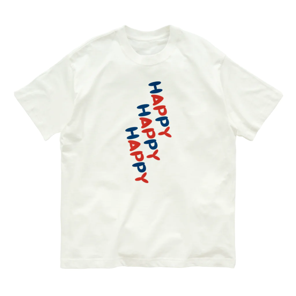 8anna storeのHAPPY HAPPY HAPPY！縦バージョン Organic Cotton T-Shirt
