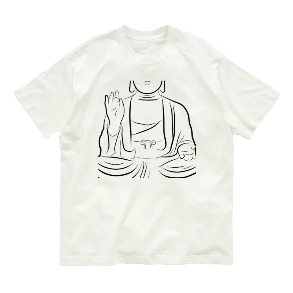 仏教エンタメ大寺院のお店の大仏さまversion Organic Cotton T-Shirt