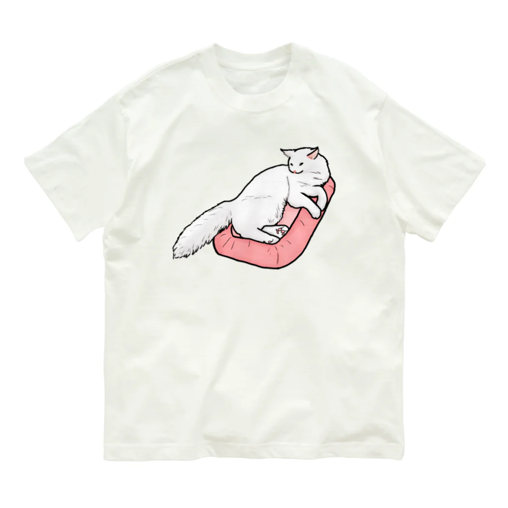 Lily bird（リリーバード）のまったりニャンコ① Organic Cotton T-Shirt