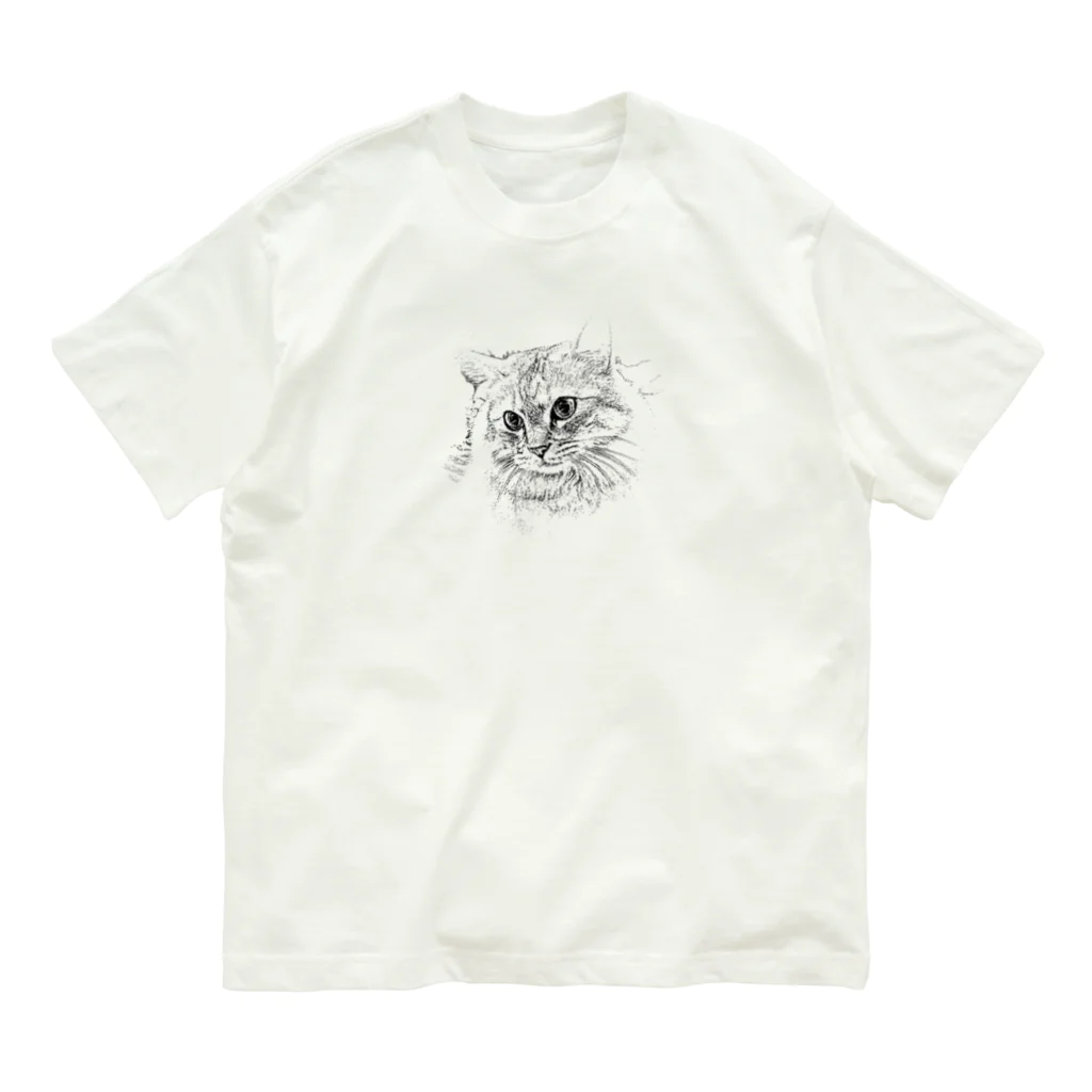 マロマロの可愛いにゃんこ Organic Cotton T-Shirt