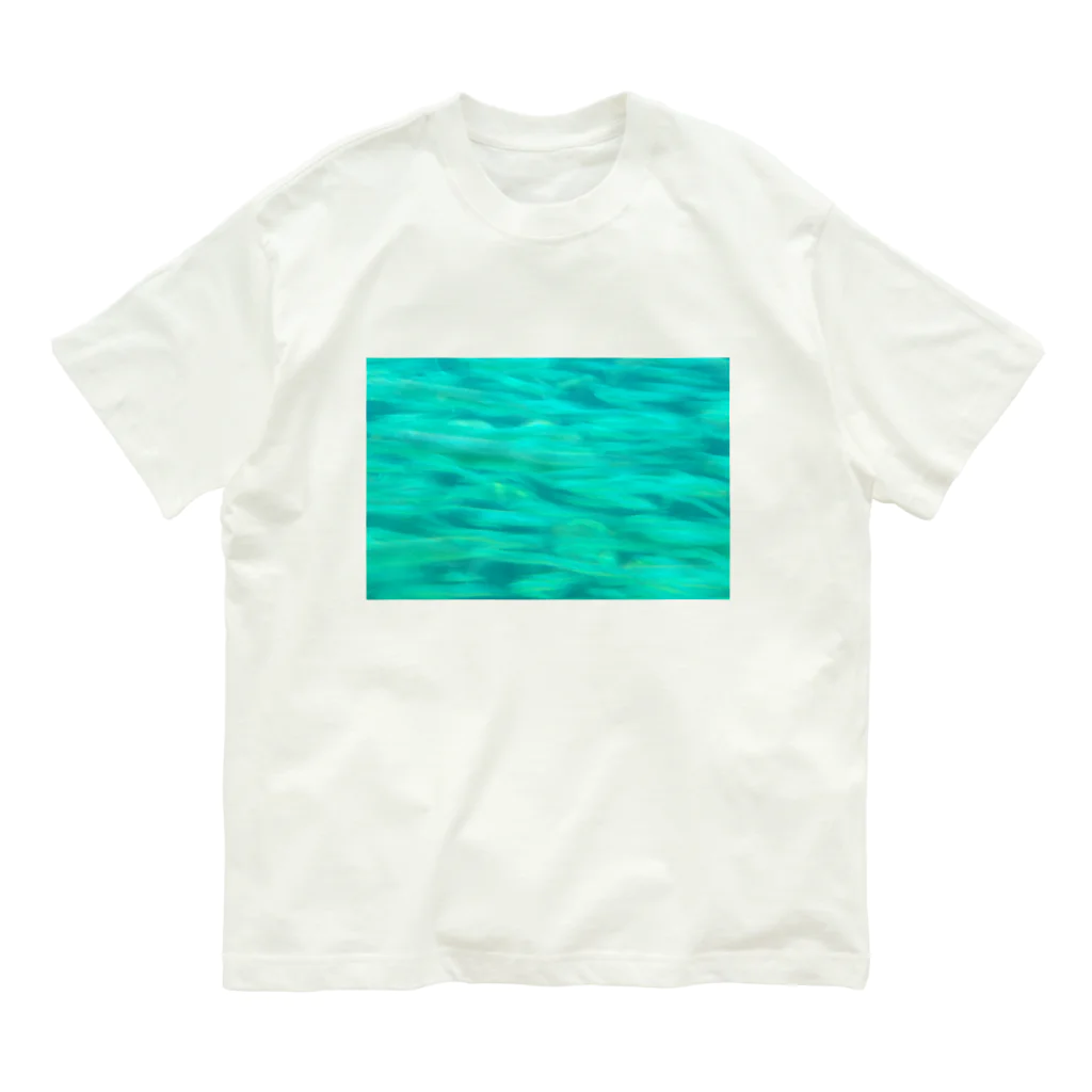 あおすみのエメラルドグリーンの魚群 Organic Cotton T-Shirt