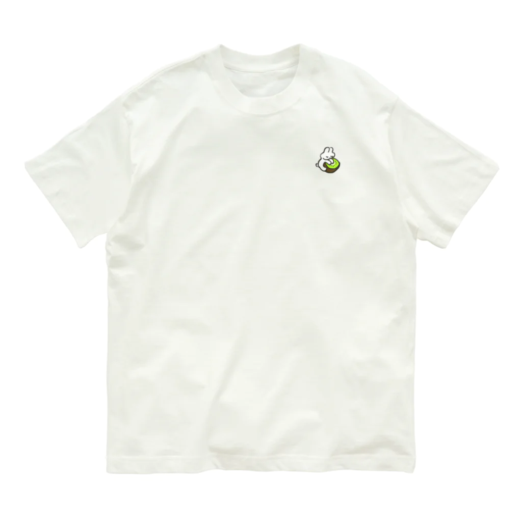 NITOENOMISEのキウイとうさぎ Organic Cotton T-Shirt