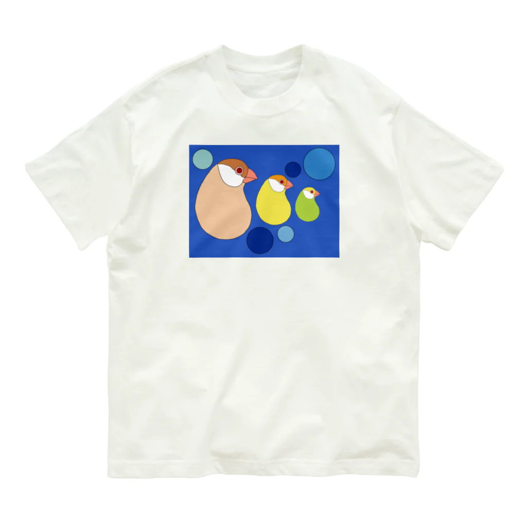 ｱﾔポﾝﾇ𓅸のカシューナッツ文鳥 オーガニックコットンTシャツ