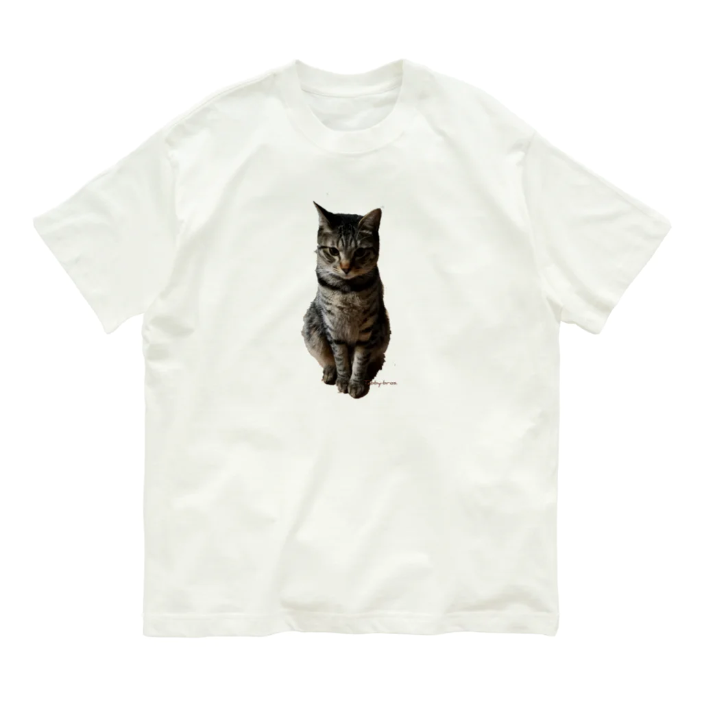 キジトラ兄弟のちょいオコむさし Organic Cotton T-Shirt