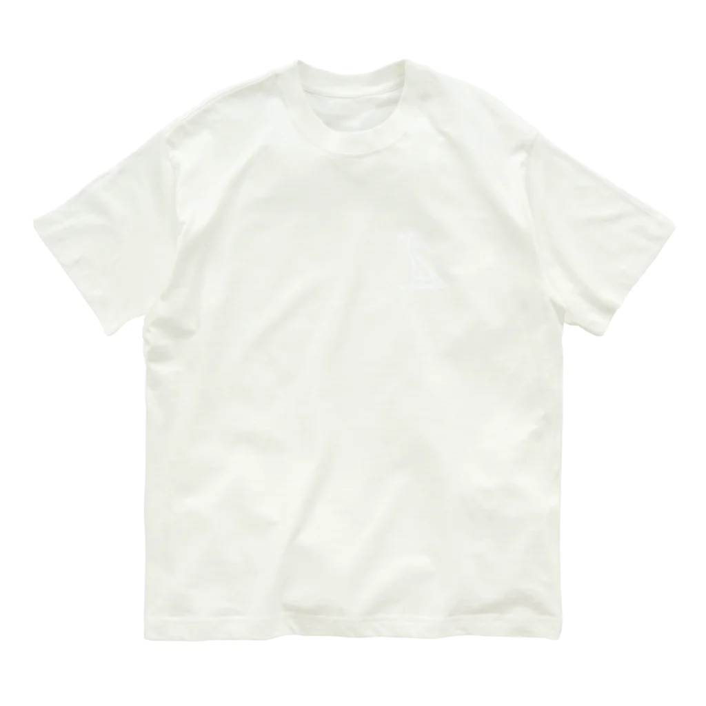 puikkoのヒエログリフ　エジプトハゲワシ（ワンポイント　白） オーガニックコットンTシャツ