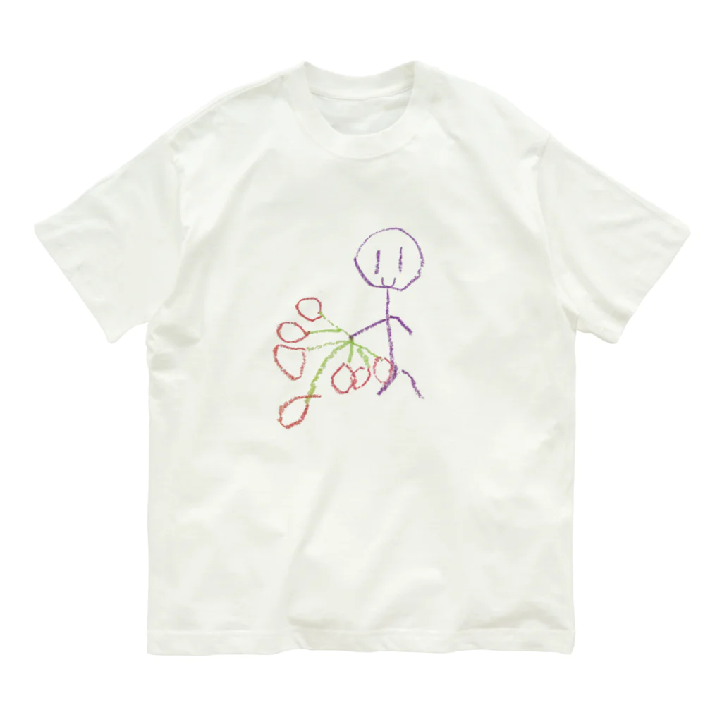 ４さいのおみせの4歳児の絵グッズ オーガニックコットンTシャツ