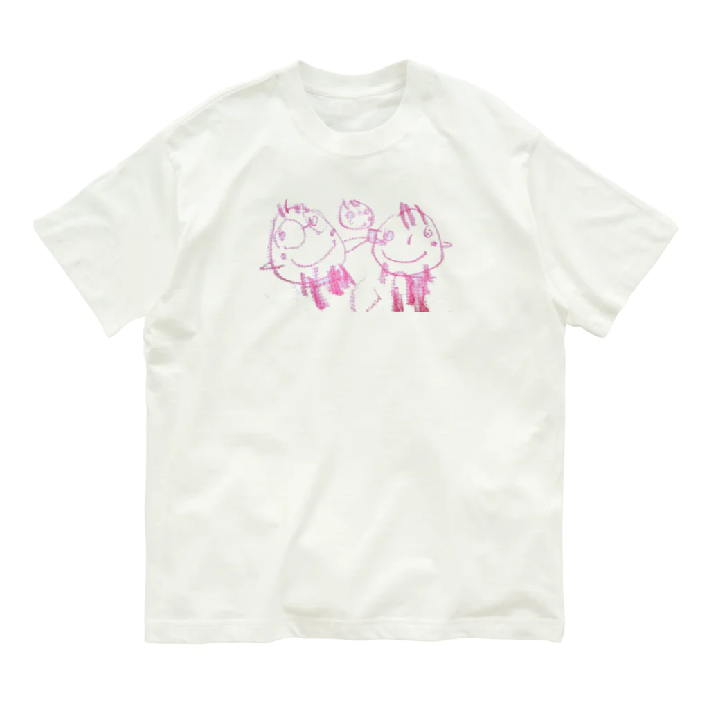 あずきバーの仲良し家族 Organic Cotton T-Shirt