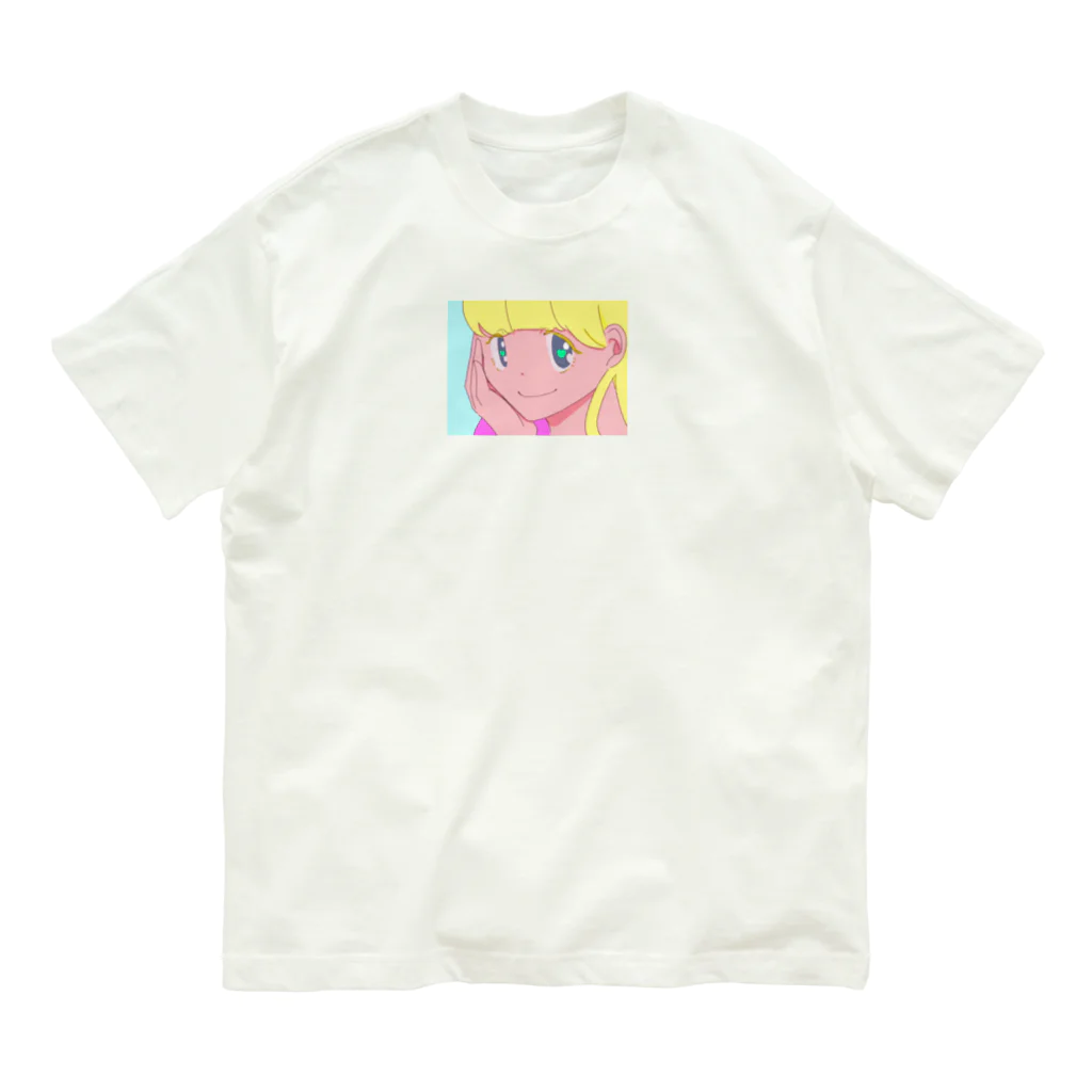 へのへのぐんじのレトロな女の子 オーガニックコットンTシャツ