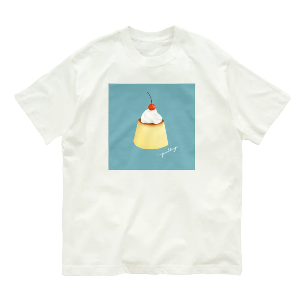 takemARTのはじけるプリン Organic Cotton T-Shirt