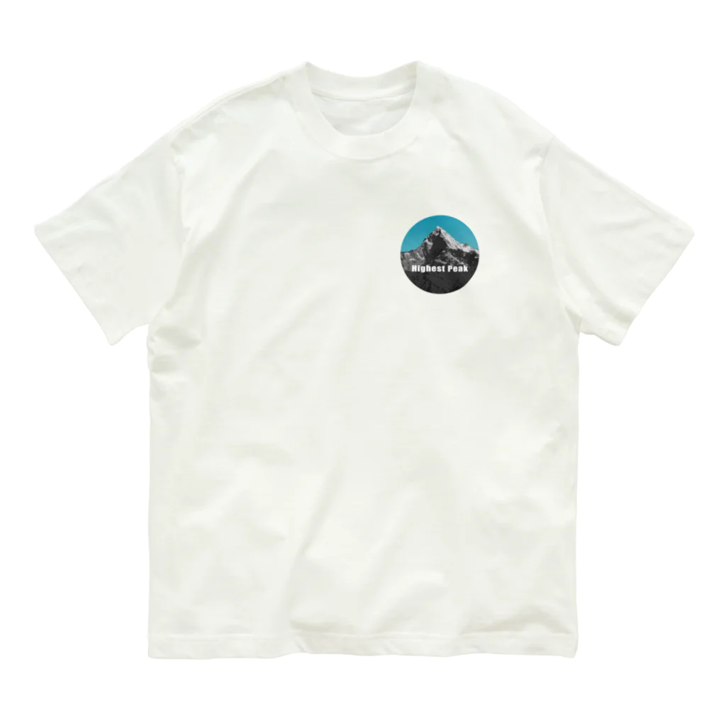 Highest PeakのHighest Peak　ワンポイントT オーガニックコットンTシャツ