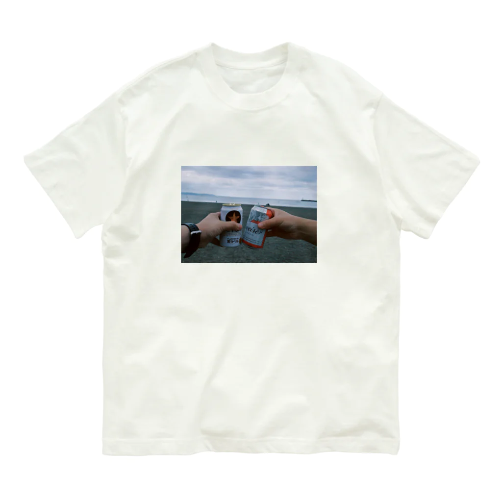 MOKSEAの夏曇江ノ島 オーガニックコットンTシャツ