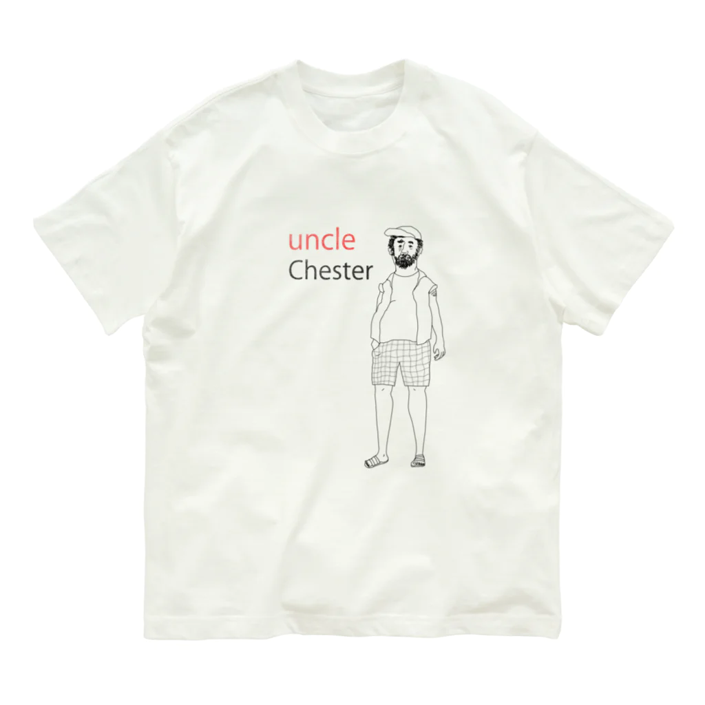 Nocatnolifeのuncle  Chester オーガニックコットンTシャツ