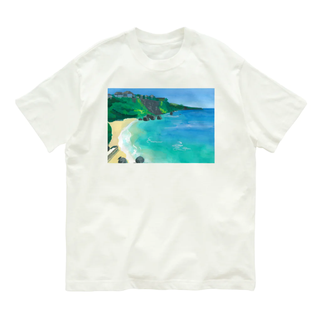 Kie Tanakaのバリ島の海 Organic Cotton T-Shirt