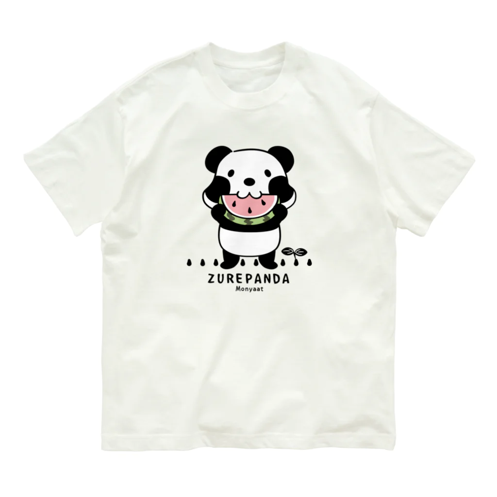 イラスト MONYAAT のCT169 ズレちゃんとTWIN PANDAS*B オーガニックコットンTシャツ