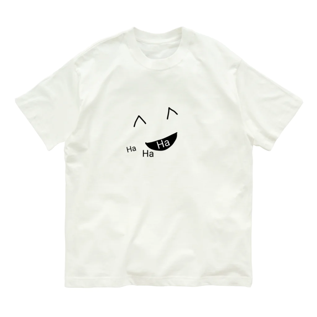 j8ie de vivre♪の笑うTシャツの門には福来る Organic Cotton T-Shirt