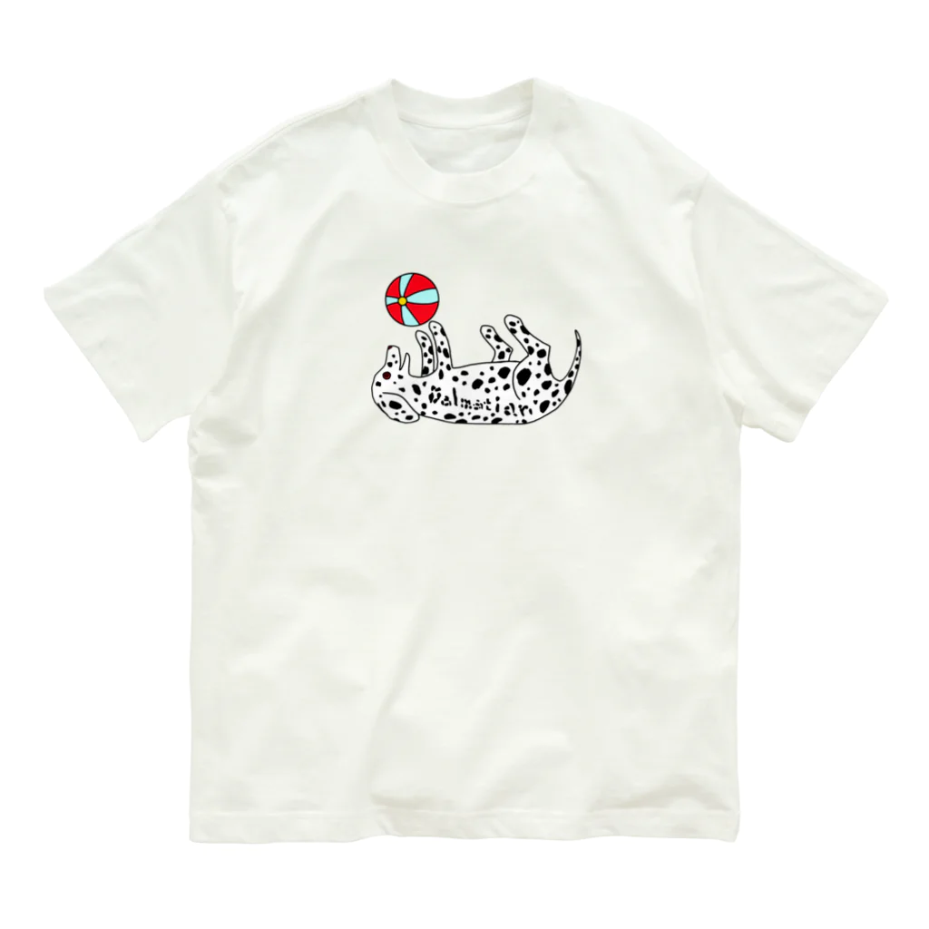 🦦Ran🧵🪡✂️🧶のボール遊びダルメシアン Organic Cotton T-Shirt
