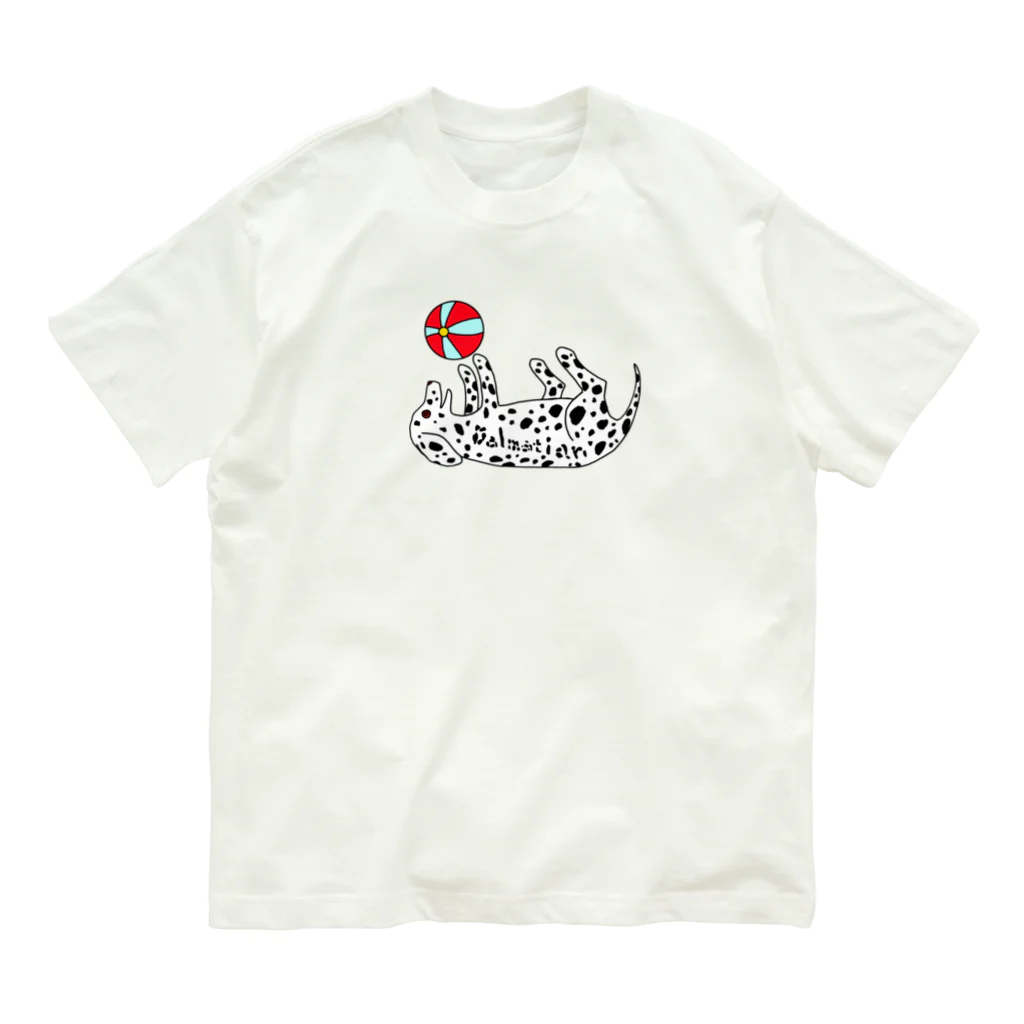 🦦Ran🧵🪡✂️🧶のボール遊びダルメシアン オーガニックコットンTシャツ