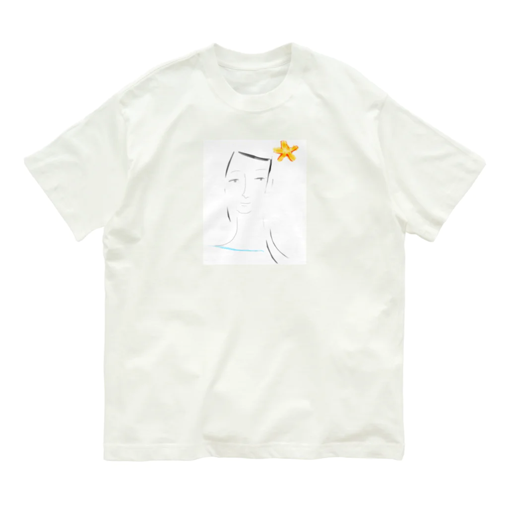 Hotatetomocoのきいろい花 Organic Cotton T-Shirt