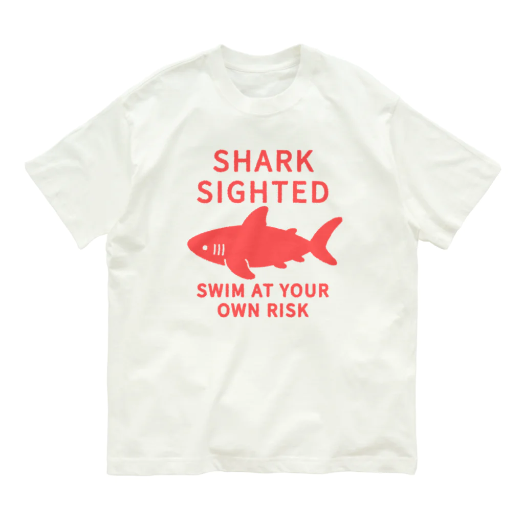 サメ わりとおもいのSHARK_SIGHTED オーガニックコットンTシャツ