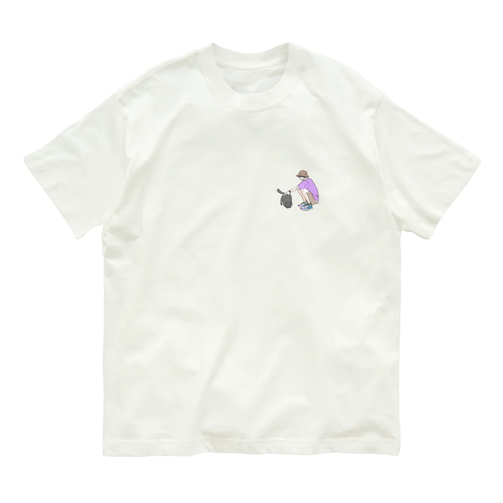 肉を食べたらお腹壊すのcat&boy Organic Cotton T-Shirt