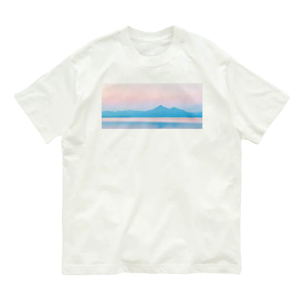 hibiki_kaiの猪苗代湖＆磐梯山　マジックアワーバージョン オーガニックコットンTシャツ