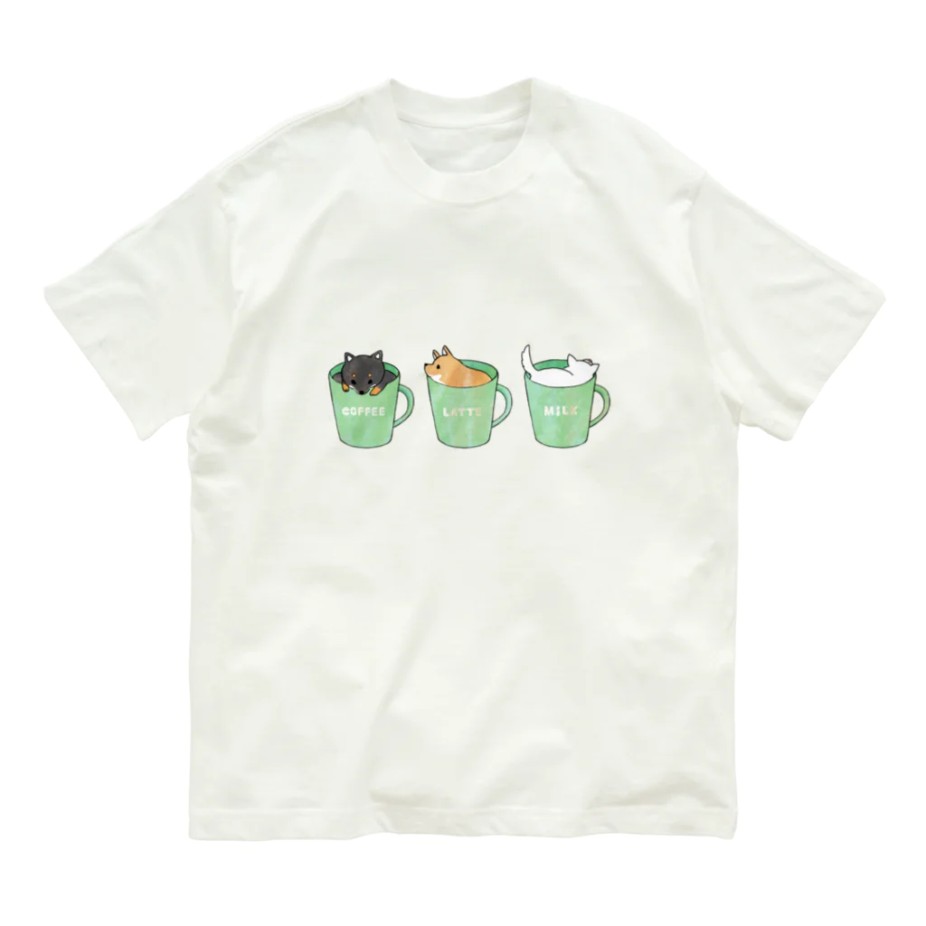 ともえのえ - 柴犬とか動物色々のShiba Coffee  Organic Cotton T-Shirt