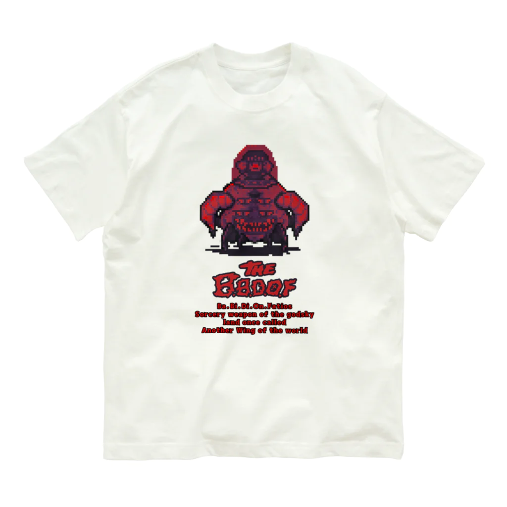 pixel9999のb.b.d.o.f_Red オーガニックコットンTシャツ