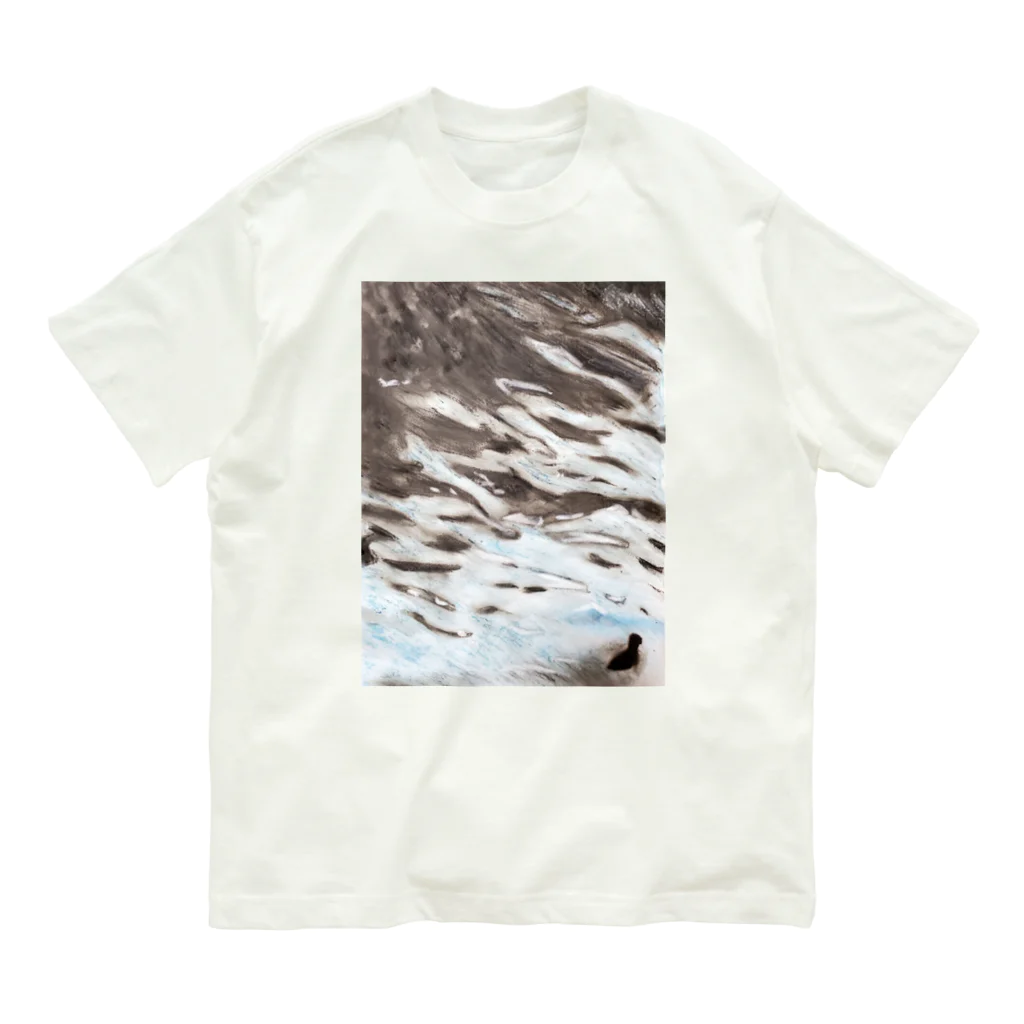 白山の山ショップの川を行くカモ Organic Cotton T-Shirt