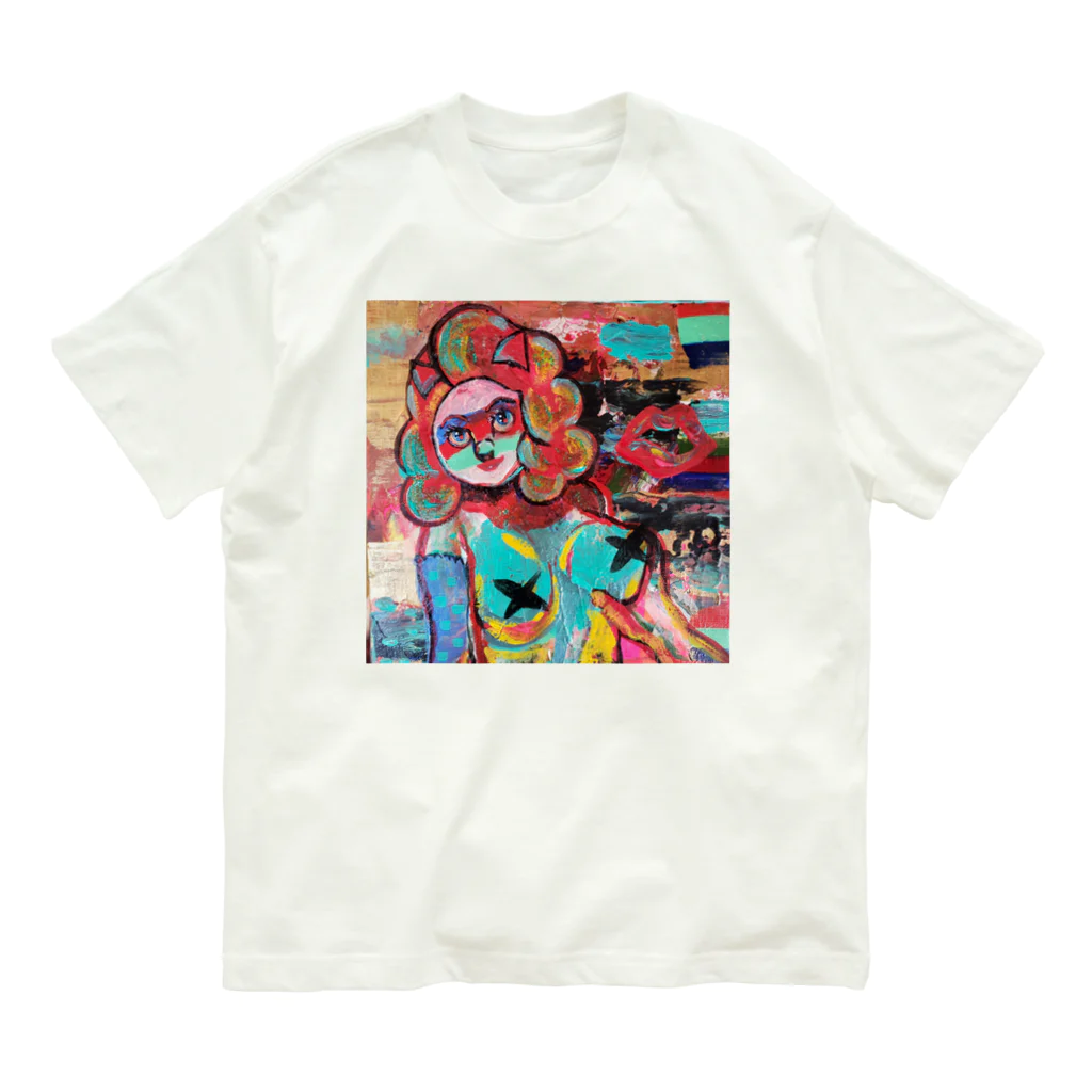 airi-satoの18禁バージョンドラァグクイーンキャット Organic Cotton T-Shirt