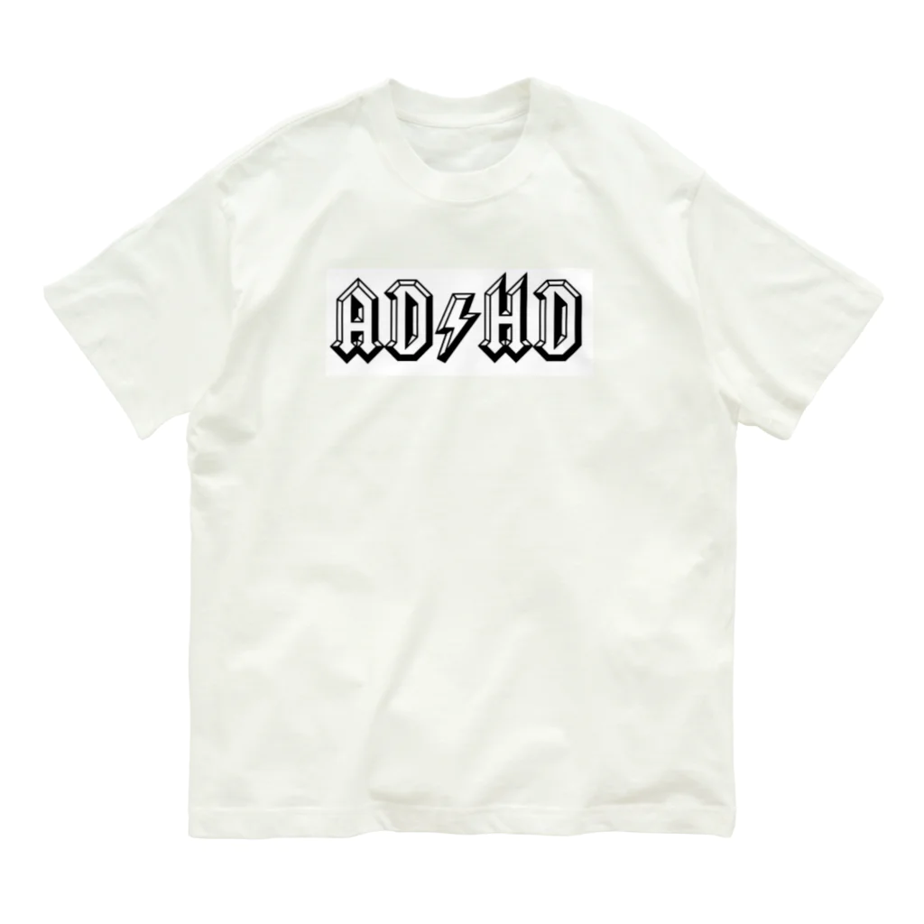 momoニャンカフェのAC/DC風ロゴグッズ オーガニックコットンTシャツ