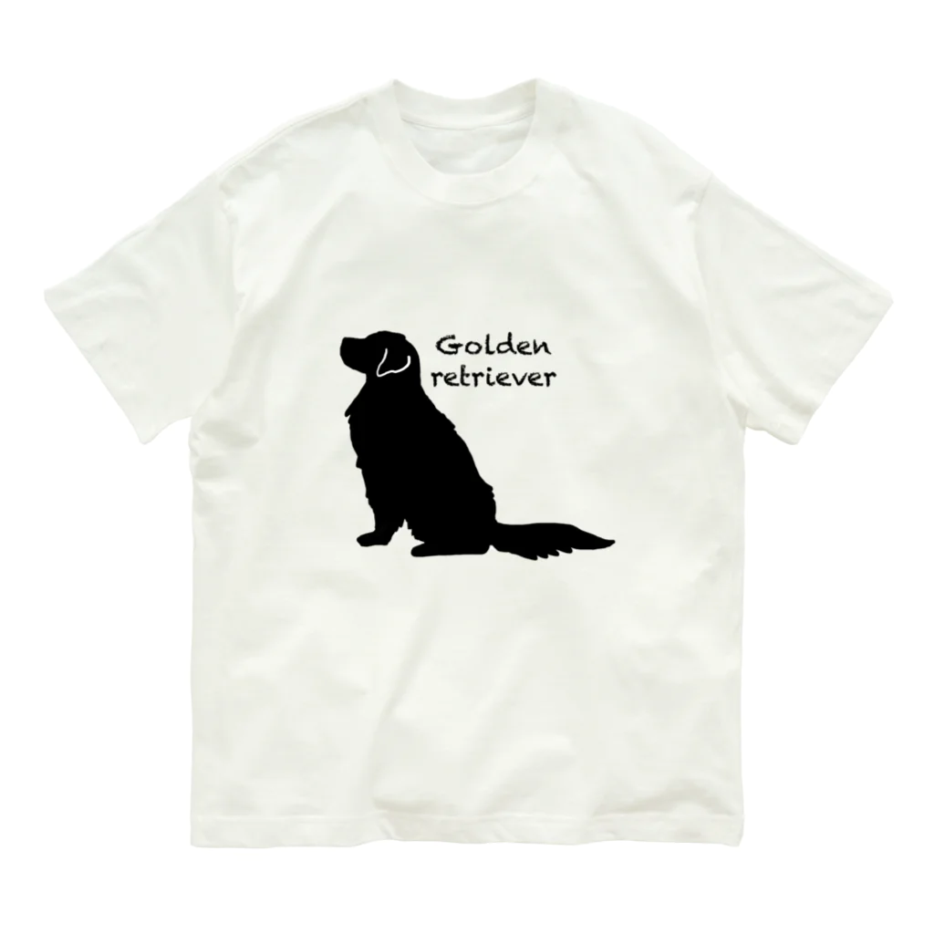 うちのあかりん家のmy dog Golden retriever  オーガニックコットンTシャツ