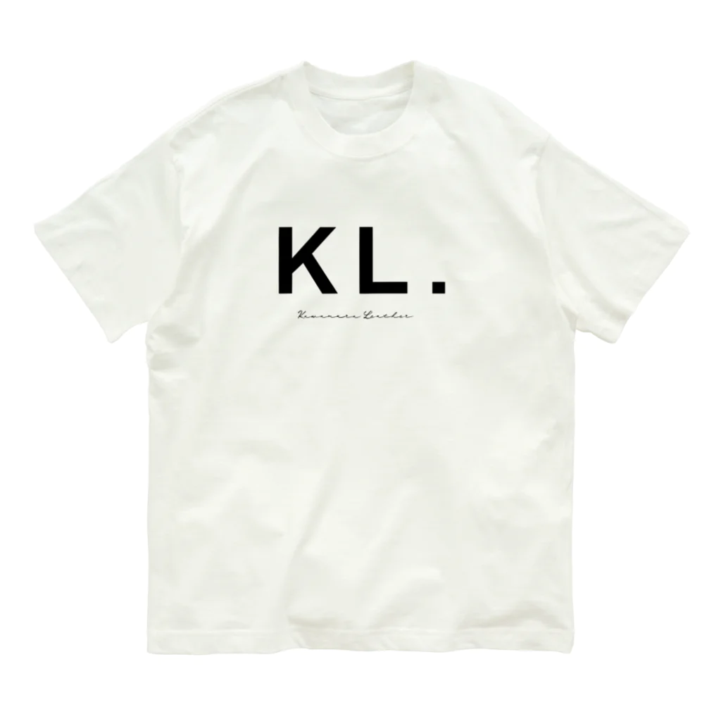 KL-storeのバックプリントT #01 革の部位 オーガニックコットンTシャツ