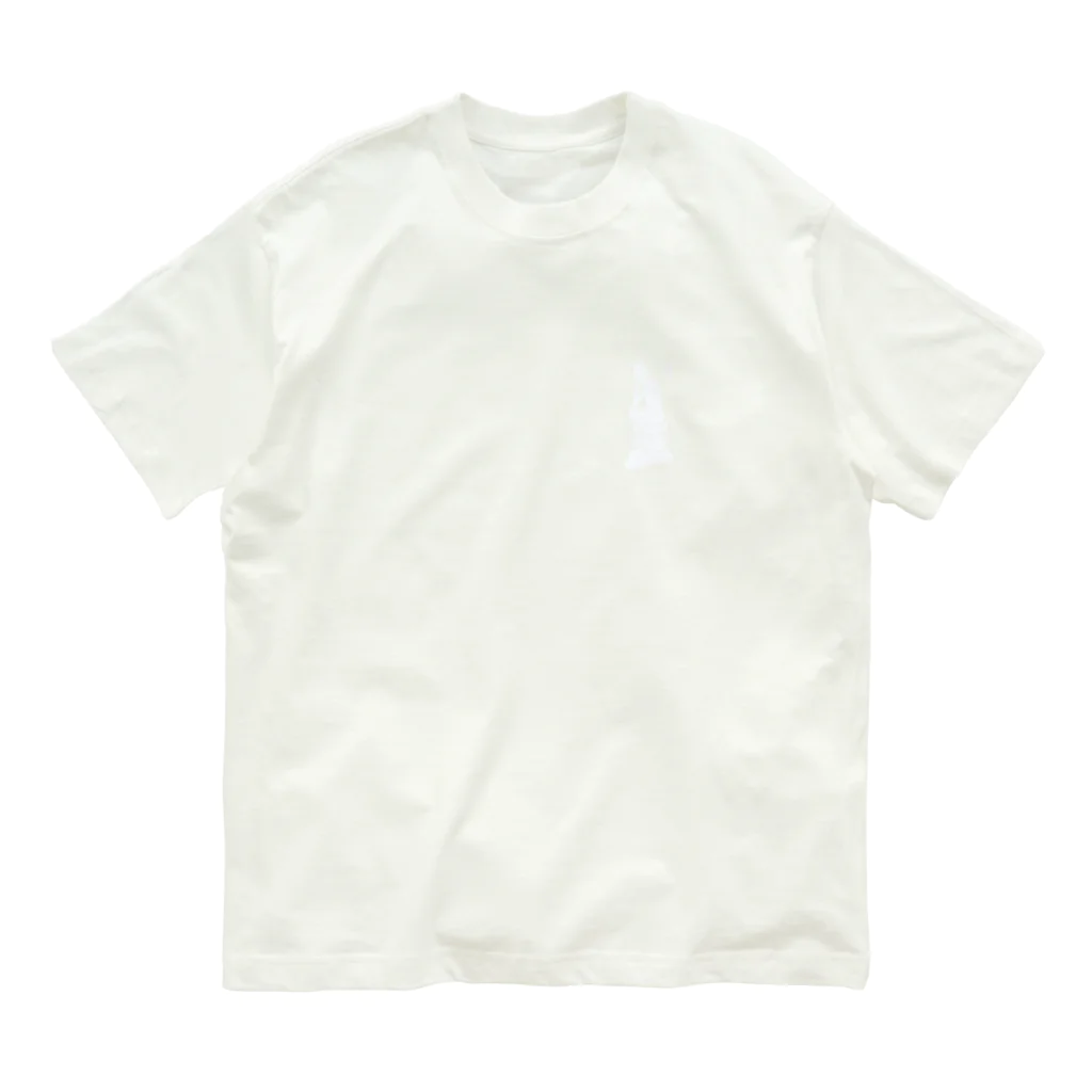 puikkoの弥勒菩薩（ワンポイント　白） オーガニックコットンTシャツ